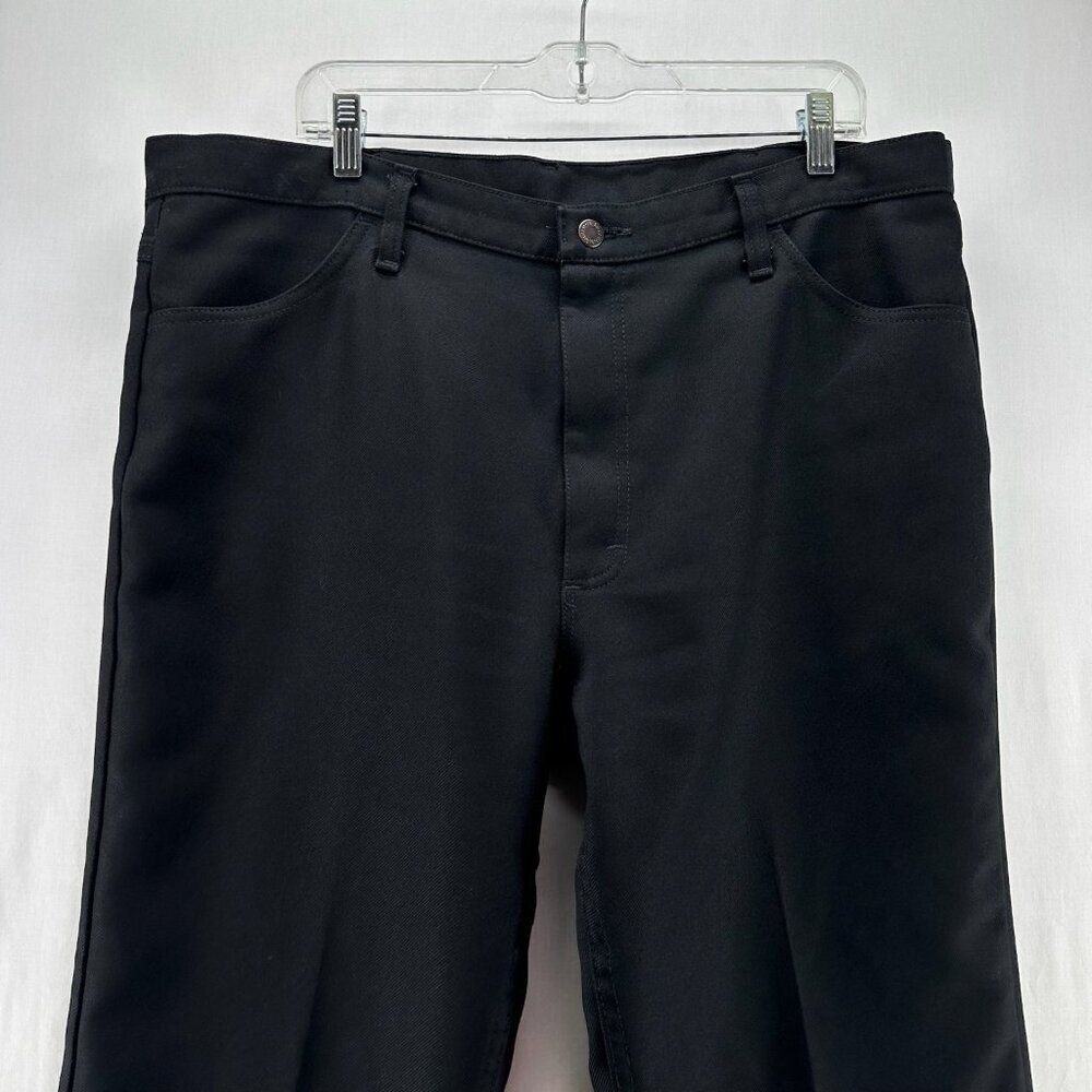 Wrangler 82BK Wrancher Dress Jeans Mens 40x30 Stretch Classic Fit Zip Fly Black - Picture 3 of 12